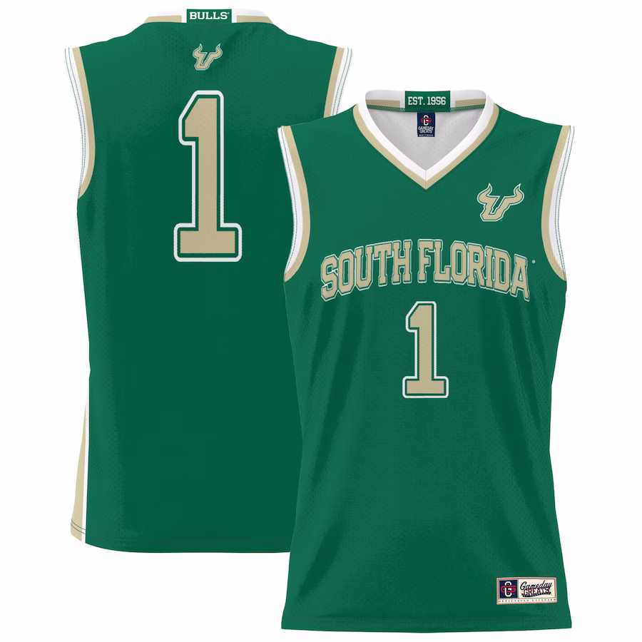 #1 South Florida Bulls GameDay Greats Unisex Lightweight Basketball Jersey - Green - Ujersey