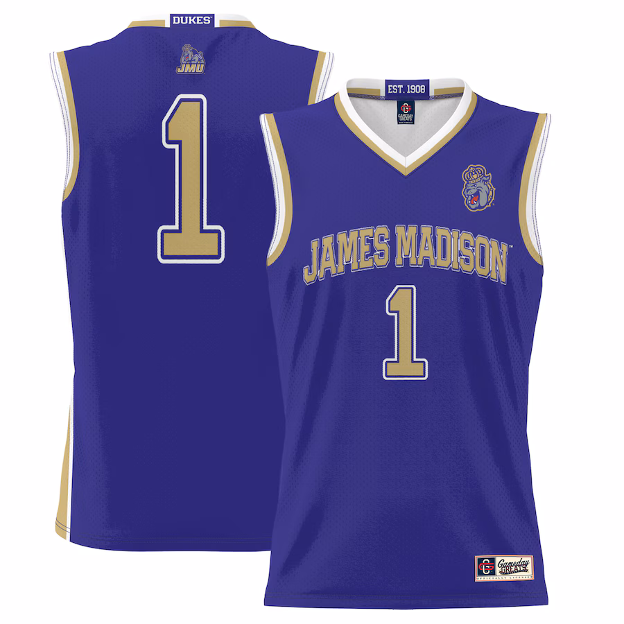 #1  James Madison Dukes GameDay Greats  Lightweight Basketball Jersey - Purple - Ujersey