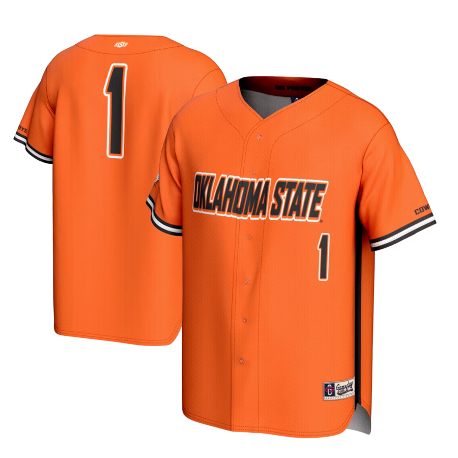 #1 Oklahoma State Cowboys GameDay Greats Youth Lightweight Baseball Fashion Jersey - Orange - Ujersey