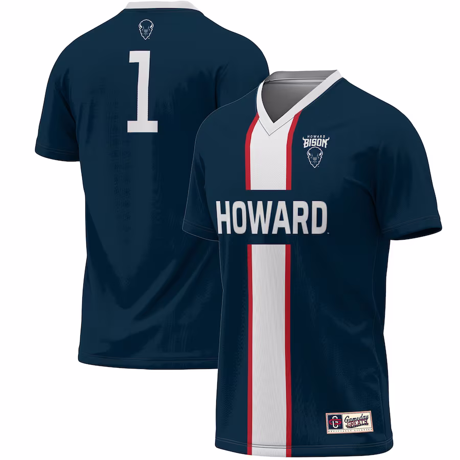 #1 Howard Bison GameDay Greats Lightweight Soccer Fashion Jersey - Navy - Ujersey