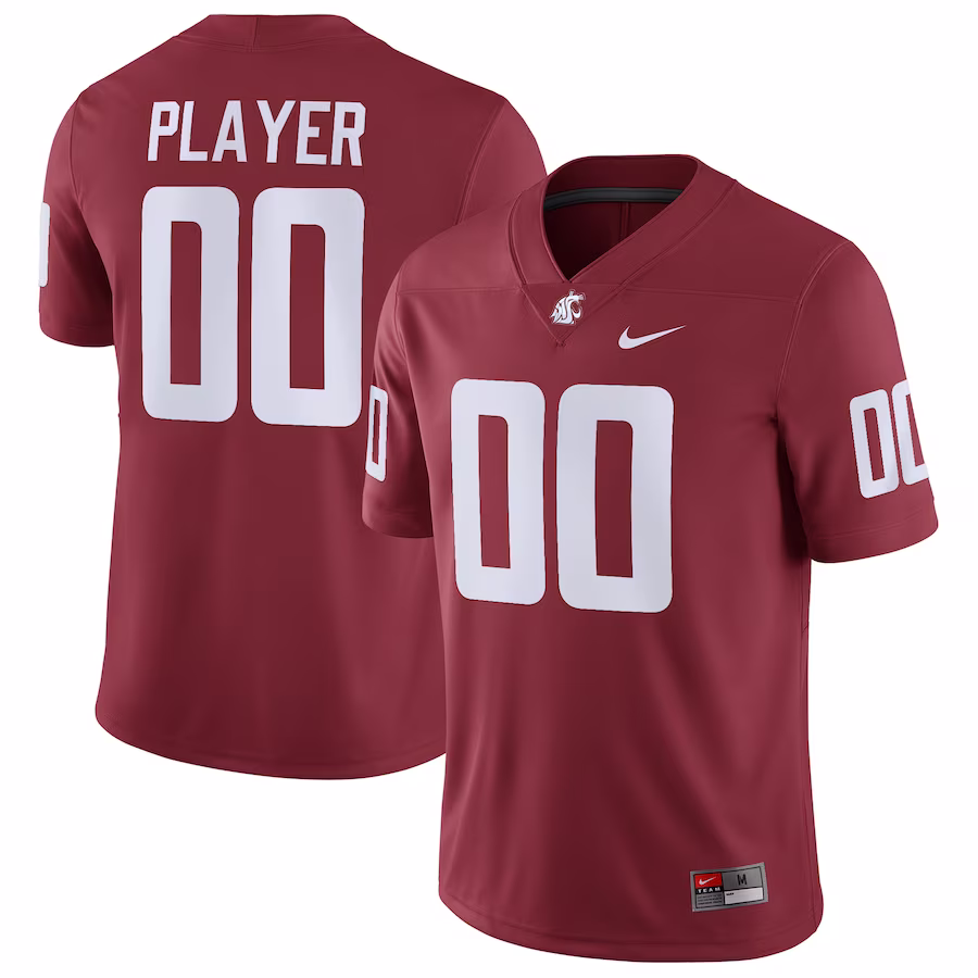 Washington State Cougars Nike Pick-A-Player NIL Replica Football Jersey - Crimson - Ujersey