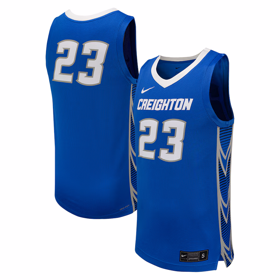 #23 Creighton Bluejays Nike Replica Basketball Jersey - Blue - Ujersey