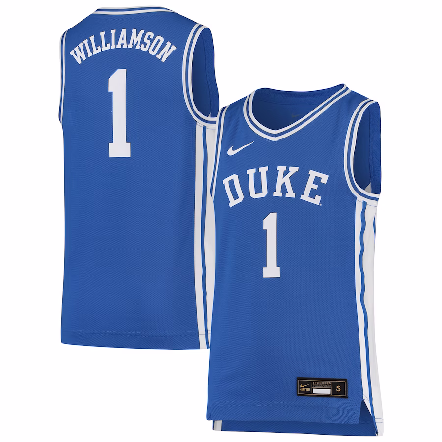 Zion Williamson Duke Blue Devils Nike Youth Replica Basketball Jersey - Royal - Ujersey