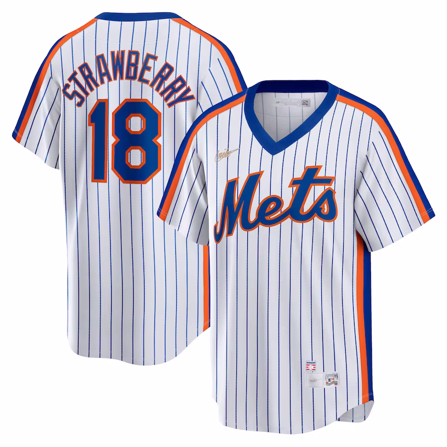 Men's New York Mets Darryl Strawberry Nike White Home Cooperstown Collection Player Jersey - Ujersey