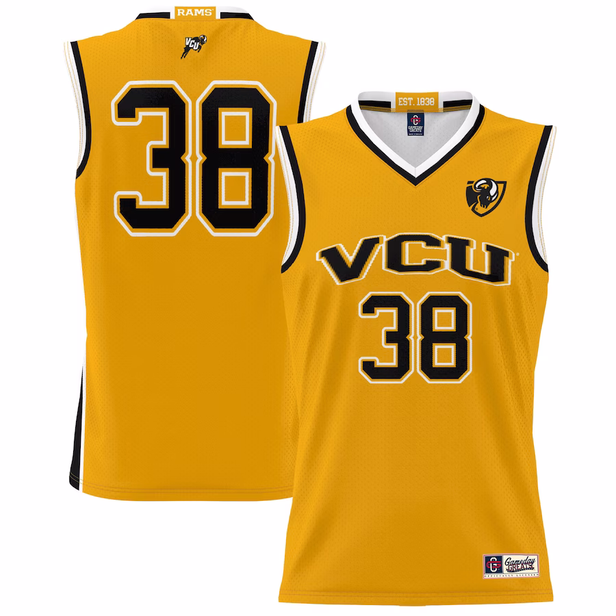 #38 VCU Rams GameDay Greats Youth Lightweight Basketball Jersey - Gold - Ujersey