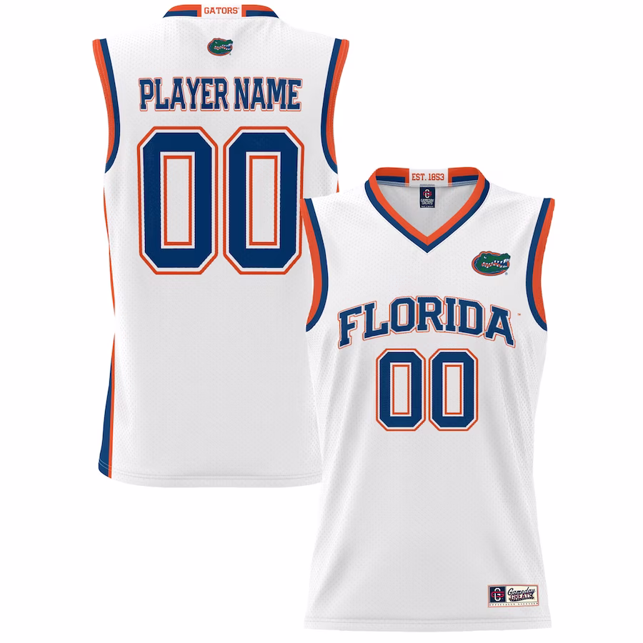 Florida Gators GameDay Greats Unisex NIL Pick-A-Player Lightweight Basketball Jersey - White - Ujersey