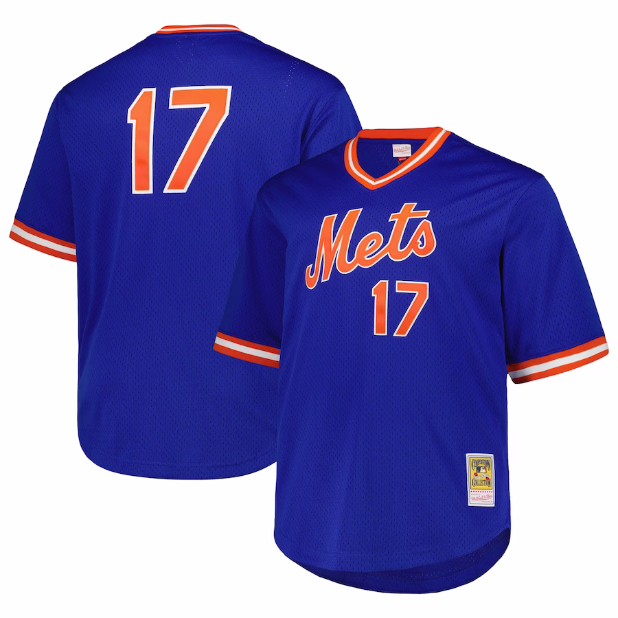 Men's New York Mets Keith Hernandez Mitchell & Ness Royal 1986 Cooperstown Collection Mesh Pullover Jersey - Ujersey