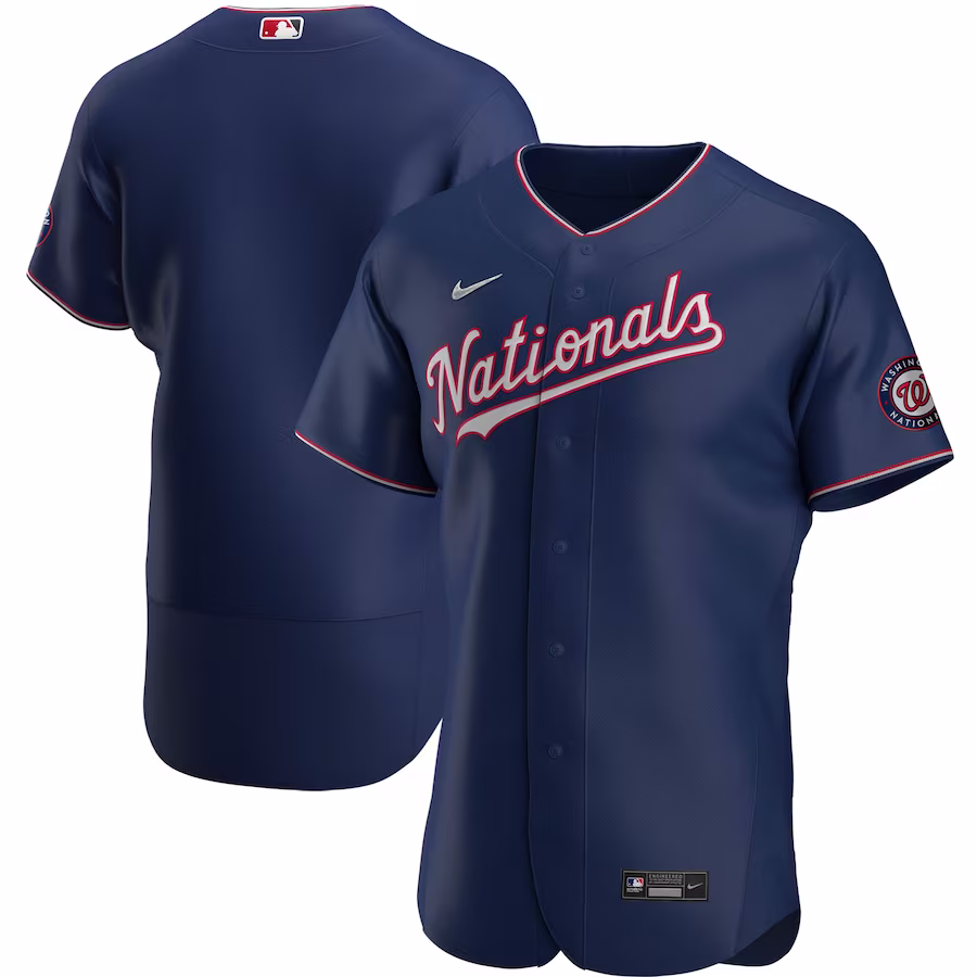 Men's Washington Nationals Nike Navy Alternate Authentic Team Jersey - Ujersey
