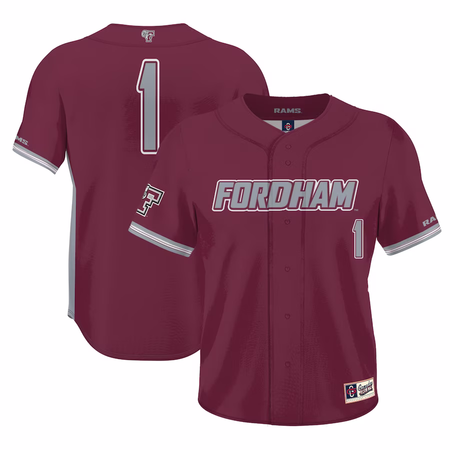 #1 Fordham Rams GameDay Greats Lightweight Baseball Jersey - Maroon - Ujersey