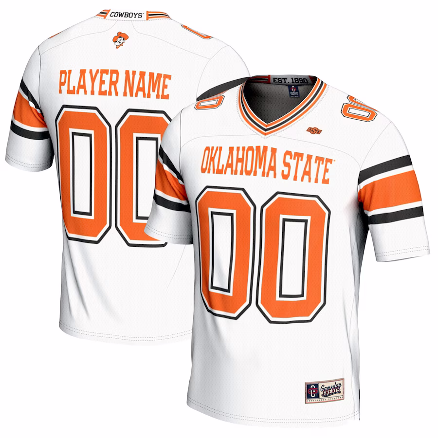Oklahoma State Cowboys GameDay Greats NIL Pick-A-Player Football Jersey - White - Ujersey