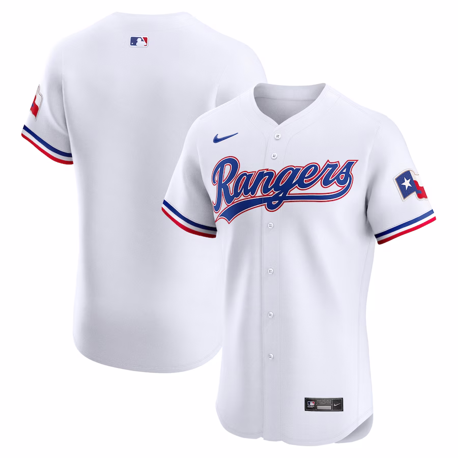 Men's Texas Rangers Nike White Home Elite Jersey - Ujersey