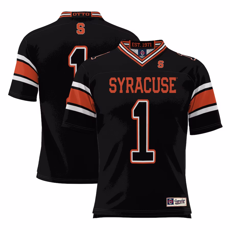 #1 Syracuse Orange GameDay Greats Football Jersey - Black - Ujersey