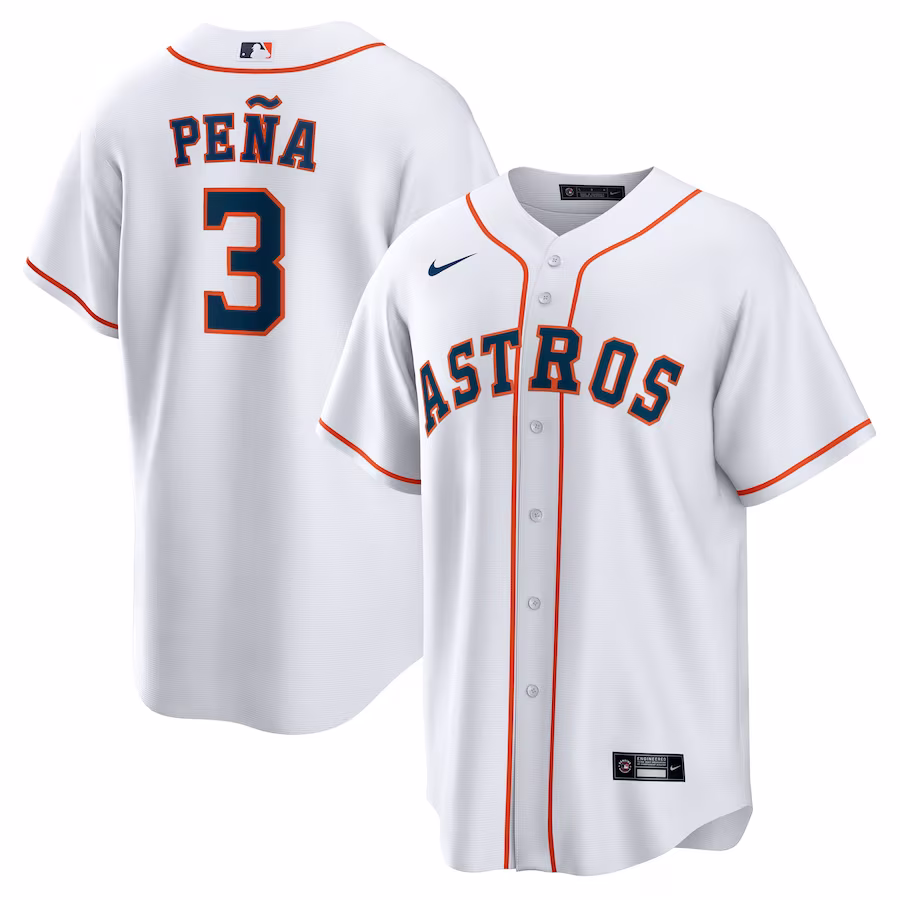 Men's Houston Astros Jeremy Peña Nike White Home Replica Jersey - Ujersey