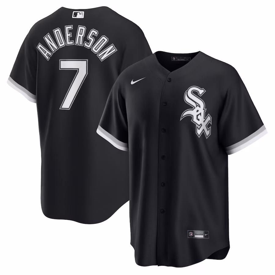 Men's Chicago White Sox Tim Anderson Nike Black Alternate Replica Player Jersey - Ujersey
