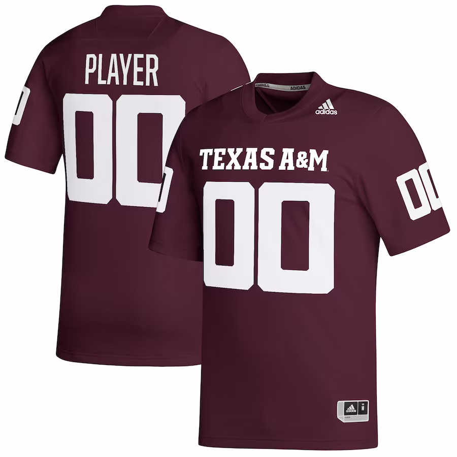 Texas A&M Aggies adidas Pick-A-Player NIL Replica Football Jersey - Maroon - Ujersey