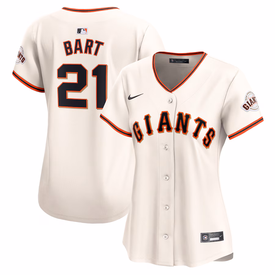 Women's San Francisco Giants Joey Bart Nike Cream Home Limited Player Jersey - Ujersey