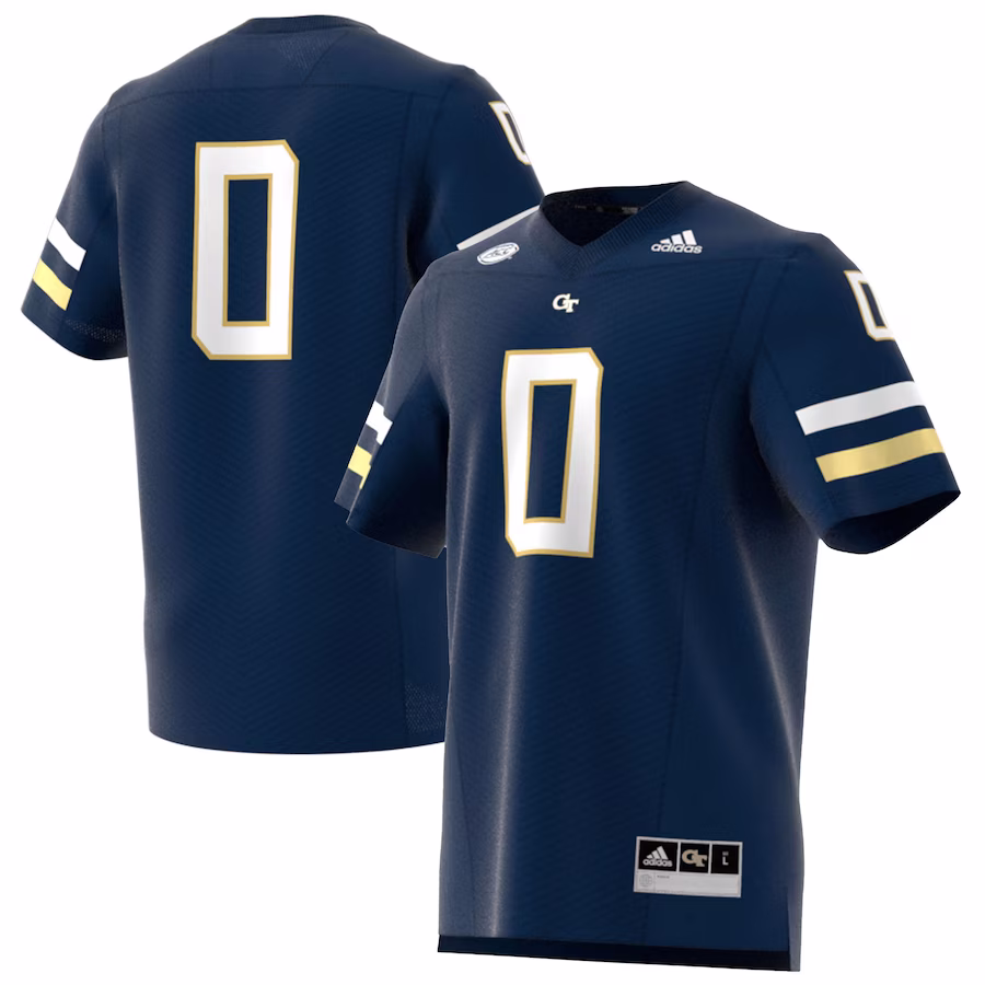 Georgia Tech Yellow Jackets adidas Premier Strategy Jersey - Navy - Ujersey