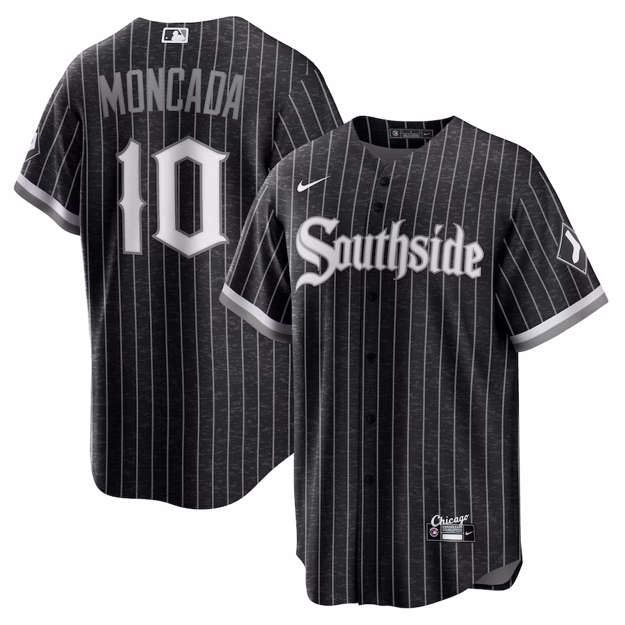 Men's Chicago White Sox Yoan Moncada Nike Black City Connect Replica Player Jersey - Ujersey