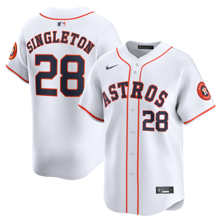 Men's Houston Astros Jon Singleton Nike White Home Limited Player Jersey - Ujersey