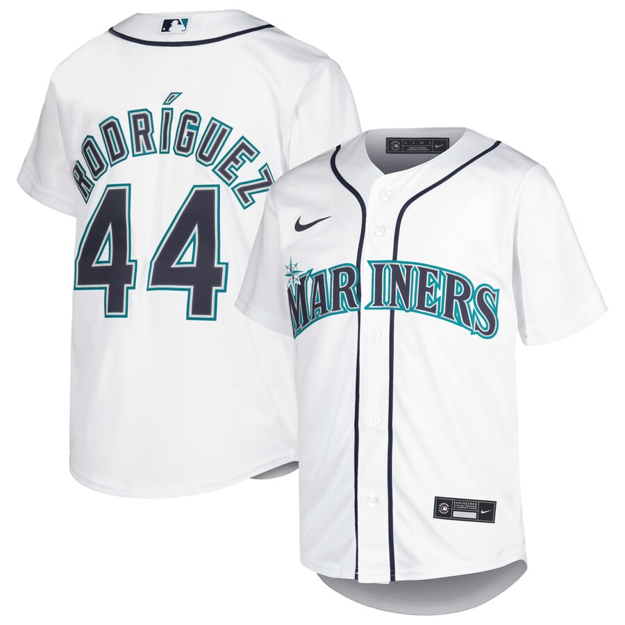Youth Seattle Mariners Julio Rodríguez Nike White Home Replica Player Jersey - Ujersey