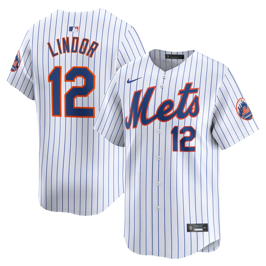 Youth New York Mets Francisco Lindor Nike White Home Limited Player Jersey - Ujersey
