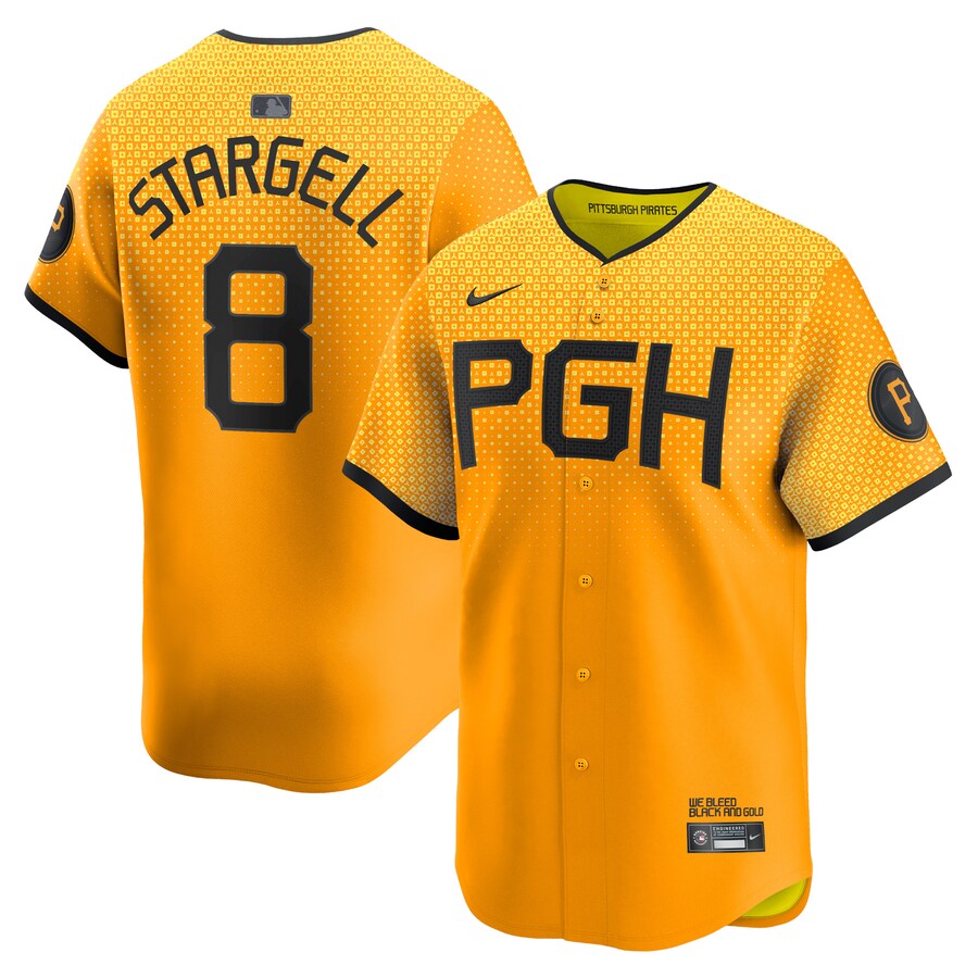Men's Pittsburgh Pirates Willie Stargell Nike Gold City Connect Limited Player Jersey - Ujersey
