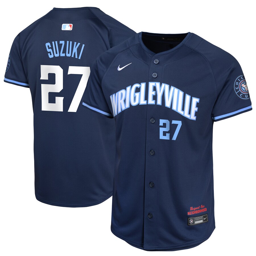 Youth Chicago Cubs Seiya Suzuki Nike Navy City Connect Limited Player Jersey - Ujersey