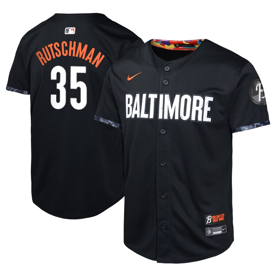 Youth Baltimore Orioles Adley Rutschman Nike Black City Connect Limited Player Jersey - Ujersey