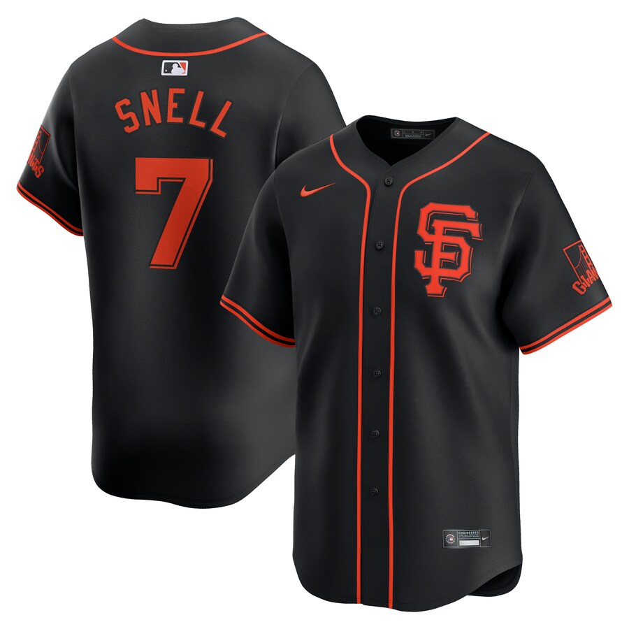 Men's San Francisco Giants Blake Snell Nike Black Alternate Limited Jersey - Ujersey