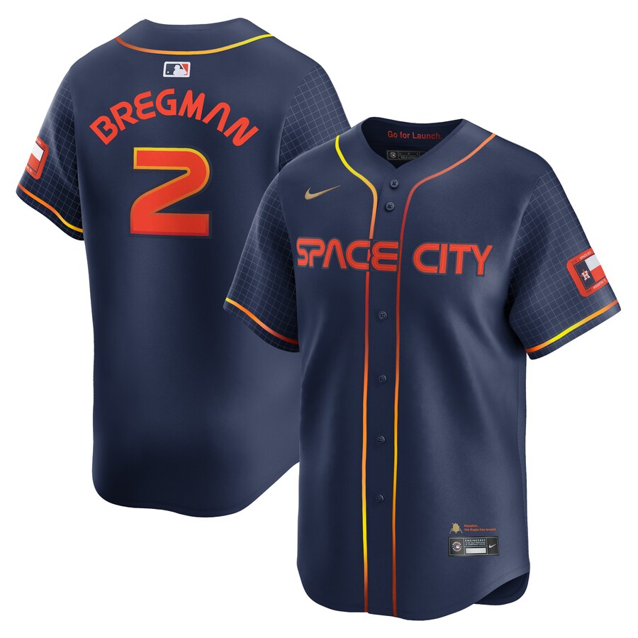 Men's Houston Astros Alex Bregman Nike Navy City Connect Limited Player Jersey - Ujersey