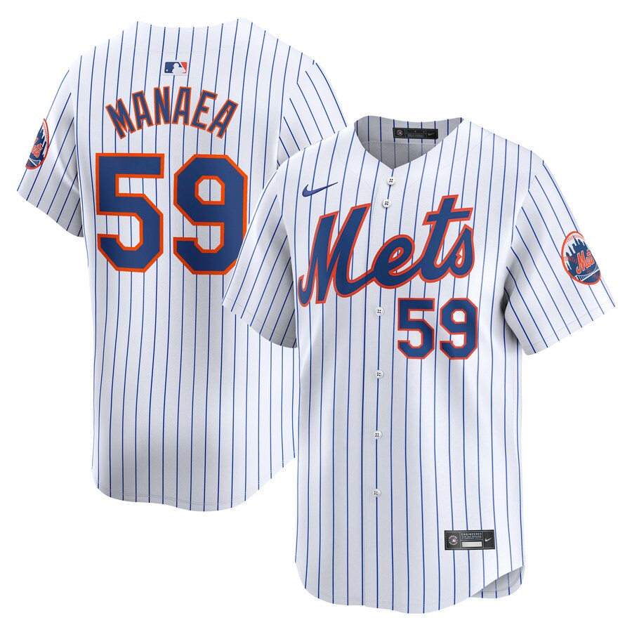 Men's New York Mets Sean Manaea Nike White Home Limited Player Jersey - Ujersey