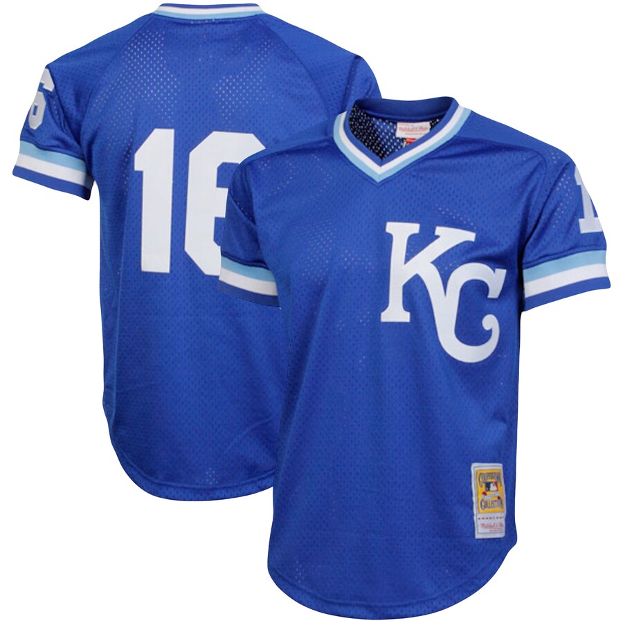 Men's Kansas City Royals Bo Jackson Mitchell & Ness Royal Cooperstown Collection Big & Tall Mesh Batting Practice Jersey - Ujersey