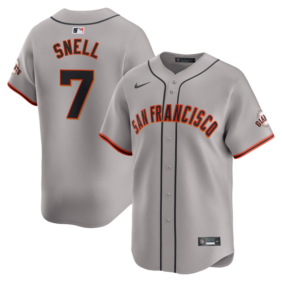 Men's San Francisco Giants Blake Snell Nike Gray Away Limited Jersey - Ujersey