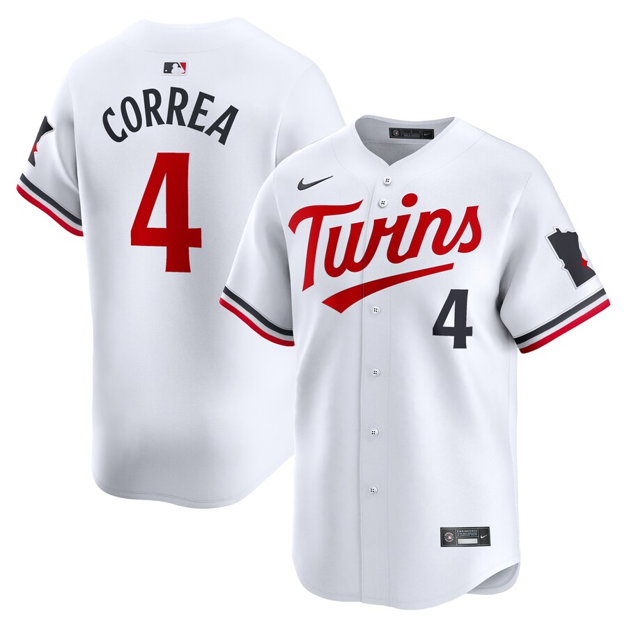 Youth Minnesota Twins Carlos Correa Nike White Home Limited Player Jersey - Ujersey