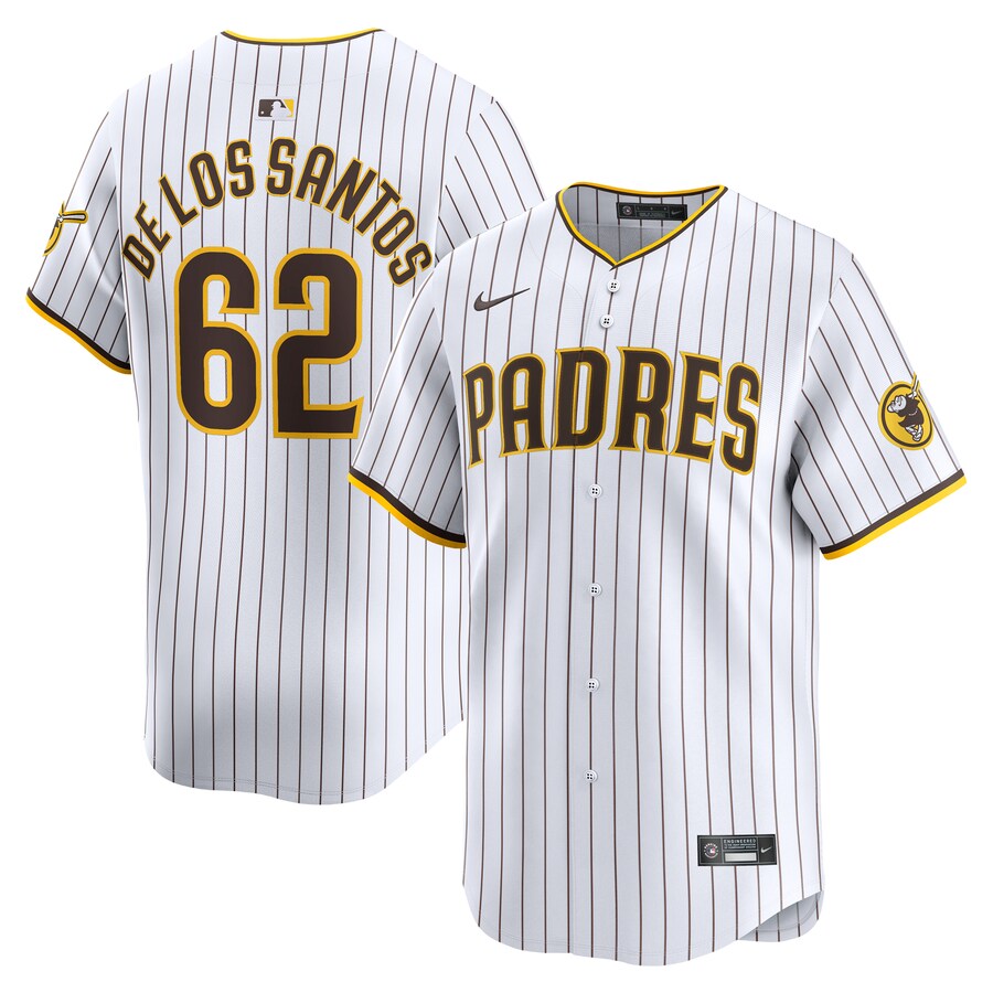 Men's San Diego Padres Enyel De Los Santos Nike White Home Limited Player Jersey - Ujersey