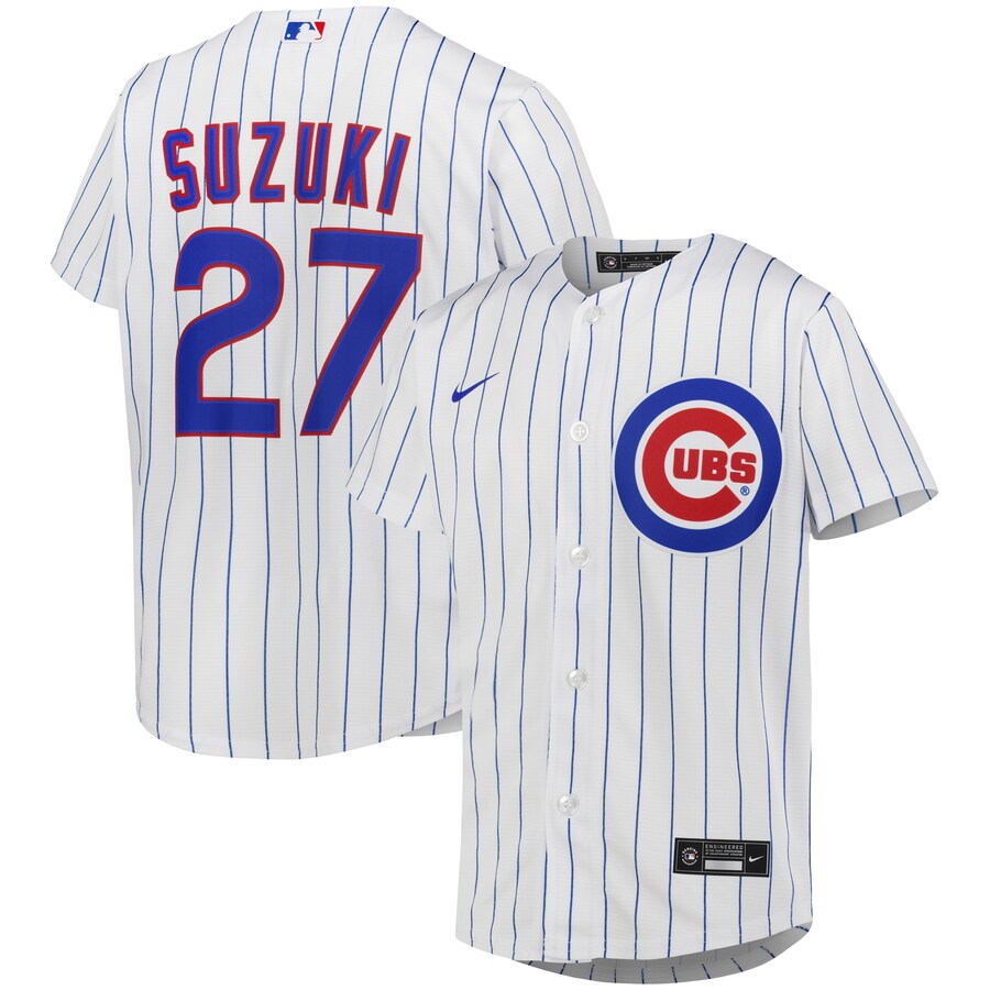 Youth Chicago Cubs Seiya Suzuki Nike White Alternate Replica Player Jersey - Ujersey
