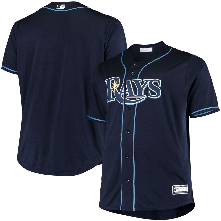 Men's Tampa Bay Rays Navy Big & Tall Replica Alternate Team Jersey - Ujersey