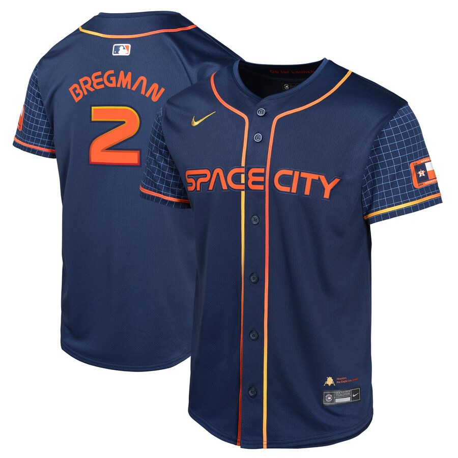Youth Houston Astros Alex Bregman Nike Navy City Connect Limited Player Jersey - Ujersey