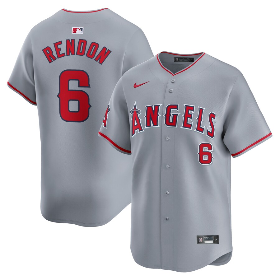 Men's Los Angeles Angels Anthony Rendon Nike Gray Away Limited Player Jersey - Ujersey