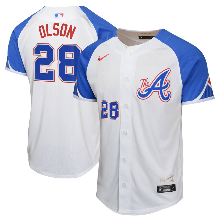 Youth Atlanta Braves Matt Olson Nike White City Connect Limited Player Jersey - Ujersey