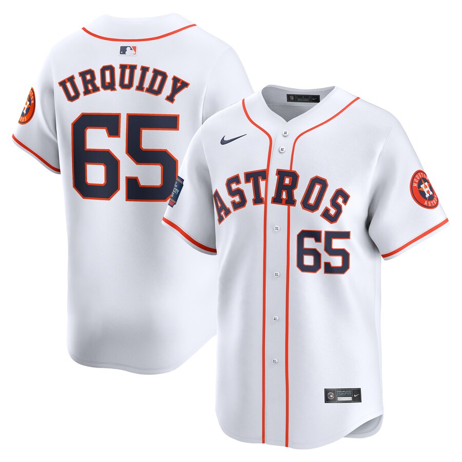 Men's Houston Astros Jose Urquidy Nike White 2024 MLB World Tour Mexico City Series Home Limited Player Jersey - Ujersey