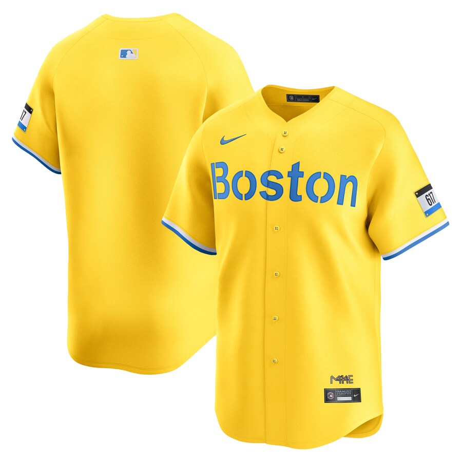 Men's Boston Red Sox  Nike Gold City Connect Limited Jersey - Ujersey