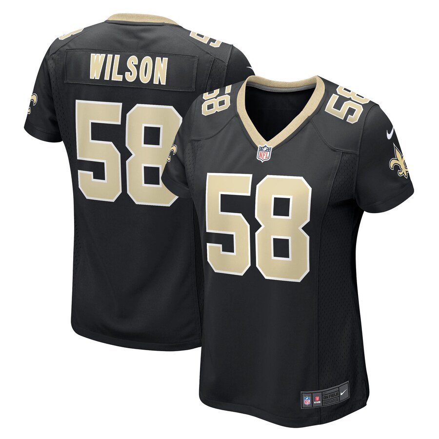 Women's New Orleans Saints Eric Wilson Nike Black Game Player Jersey - Ujersey