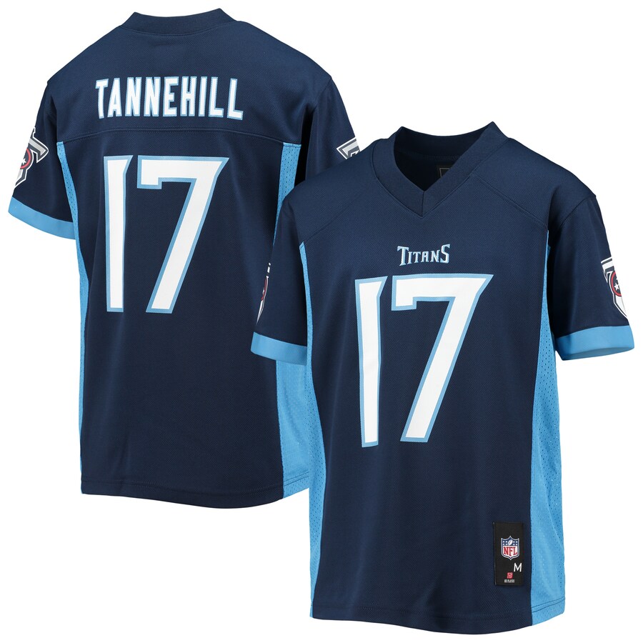 Youth Tennessee Titans Ryan Tannehill Navy Replica Player Jersey - Ujersey