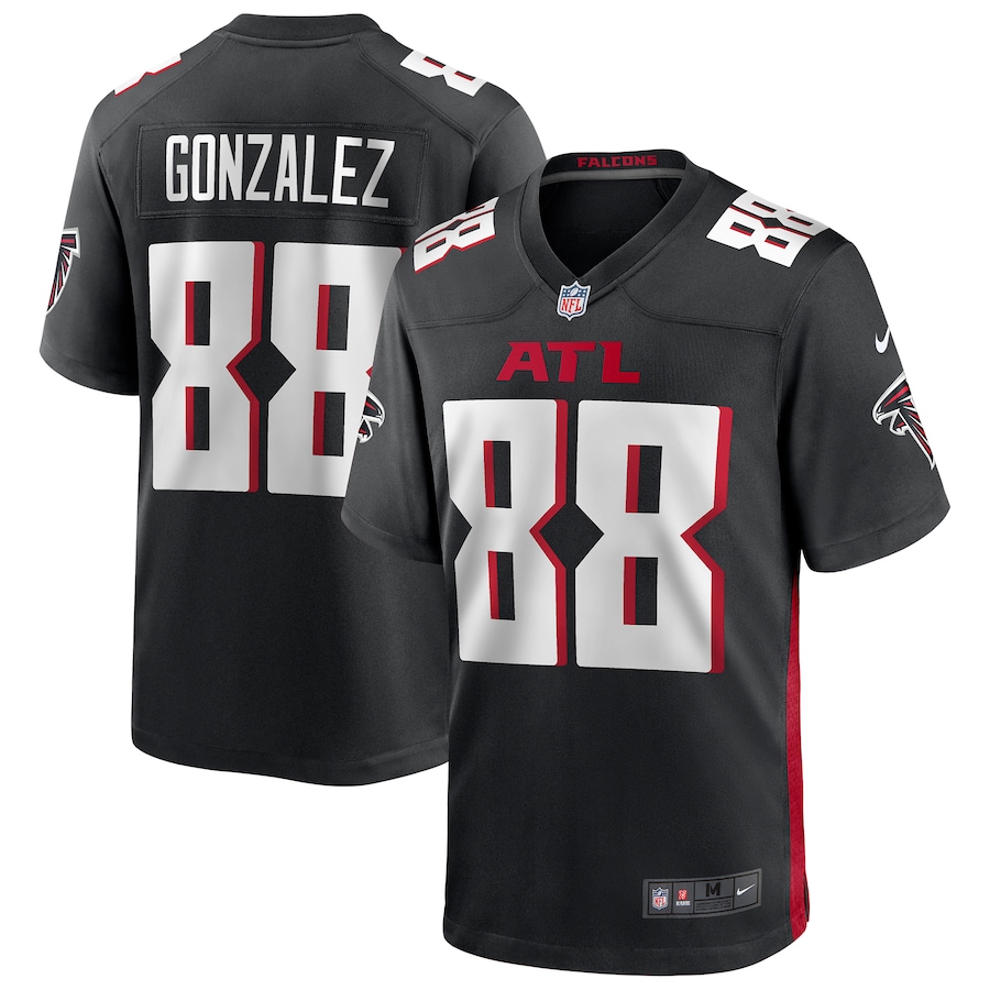 Men's Atlanta Falcons Tony Gonzalez Nike Black Game Retired Player Jersey - Ujersey
