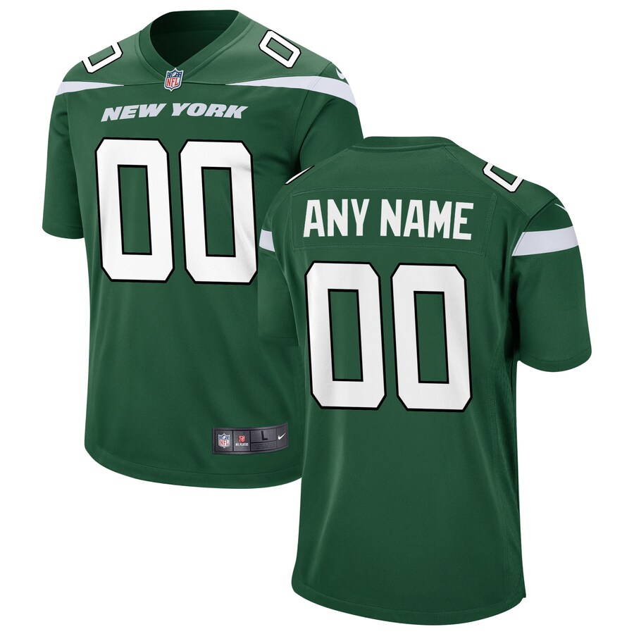 New York Jets Nike Youth Custom Game Jersey - Gotham Green - Ujersey