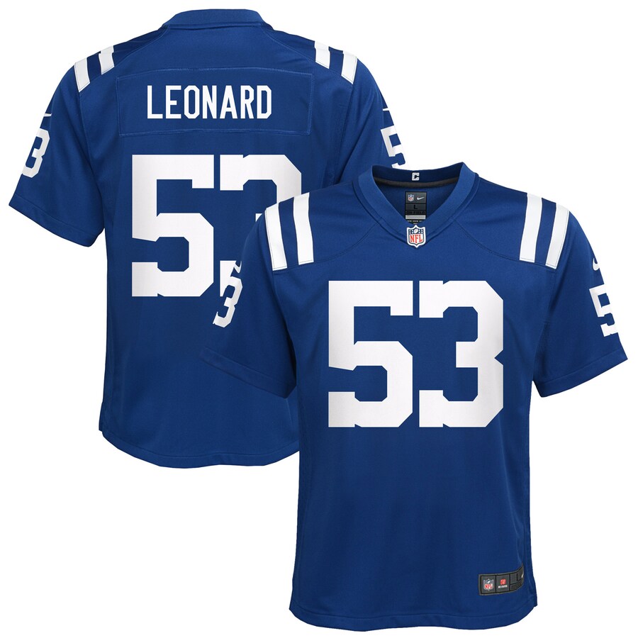 Youth Indianapolis Colts Shaquille Leonard Nike Royal Game Jersey - Ujersey