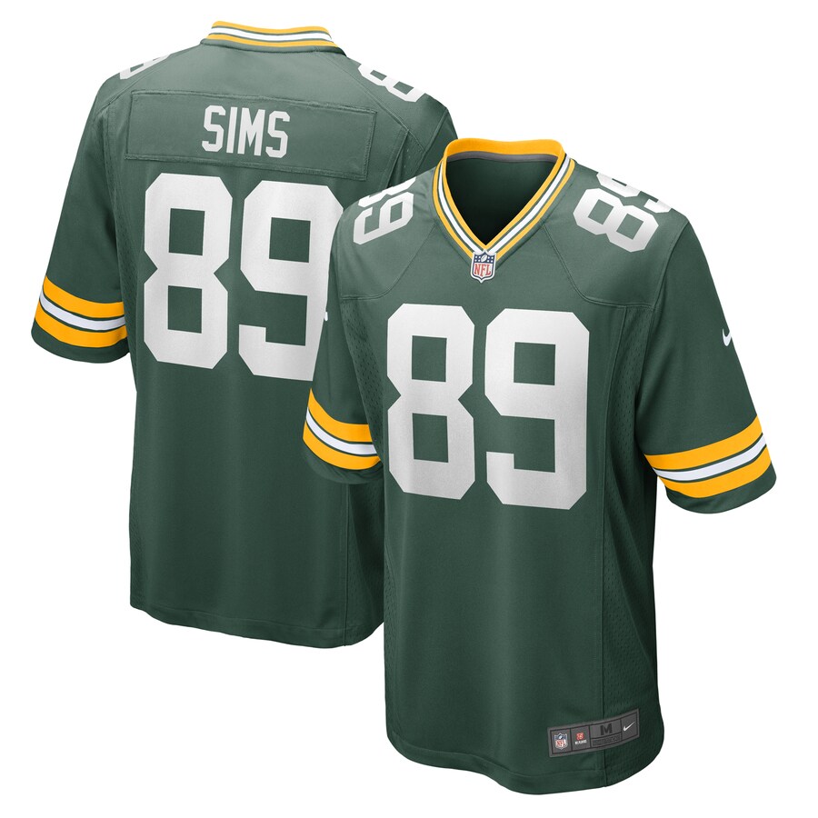 Men's Green Bay Packers Ben Sims Nike  Green Team Game Jersey - Ujersey
