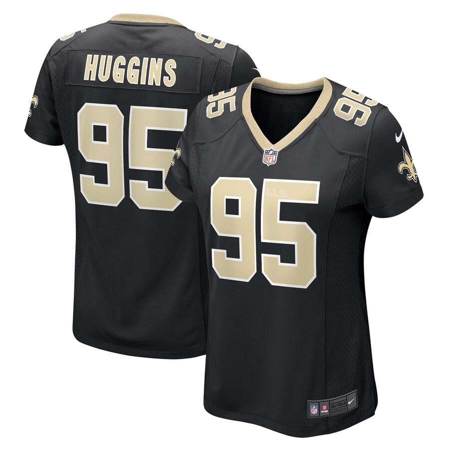 Women's New Orleans Saints Albert Huggins Nike Black Player Game Jersey - Ujersey