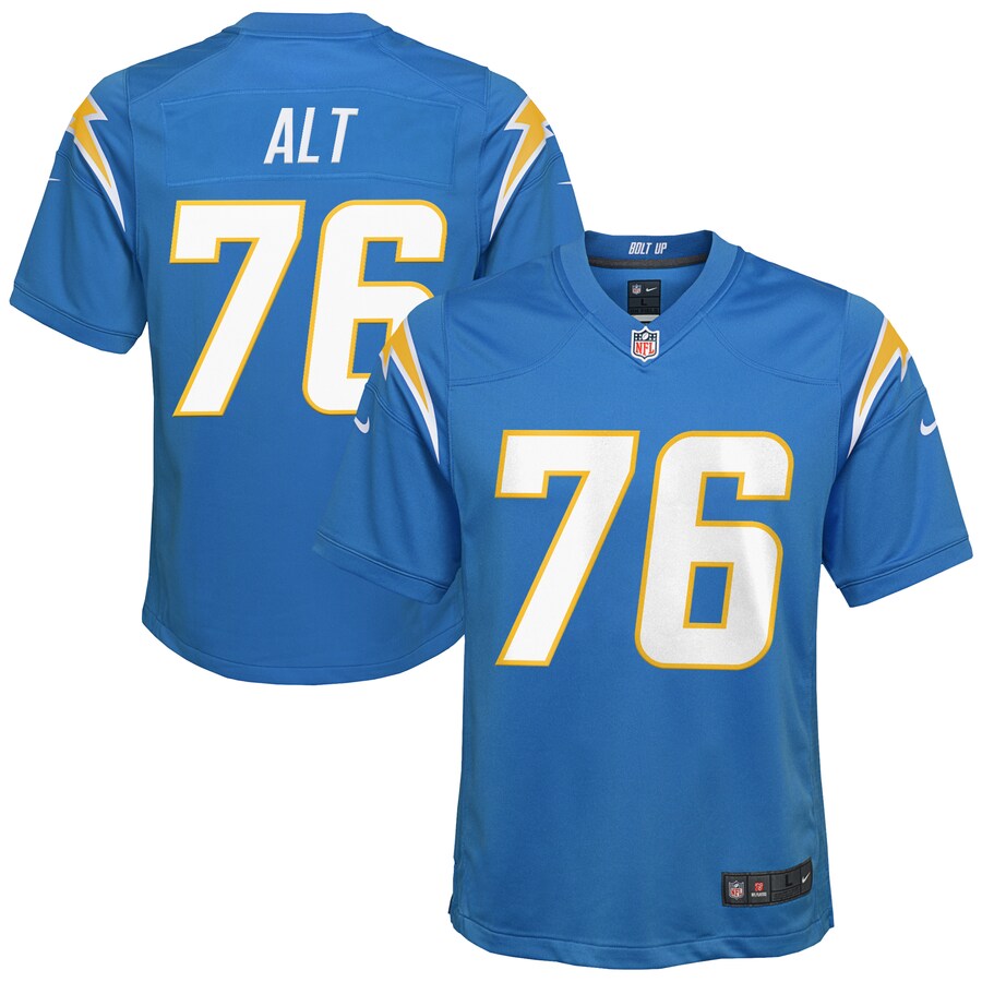 Youth Los Angeles Chargers Joe Alt Nike Powder Blue 2024 NFL Draft First Round Pick Player Game Jersey - Ujersey